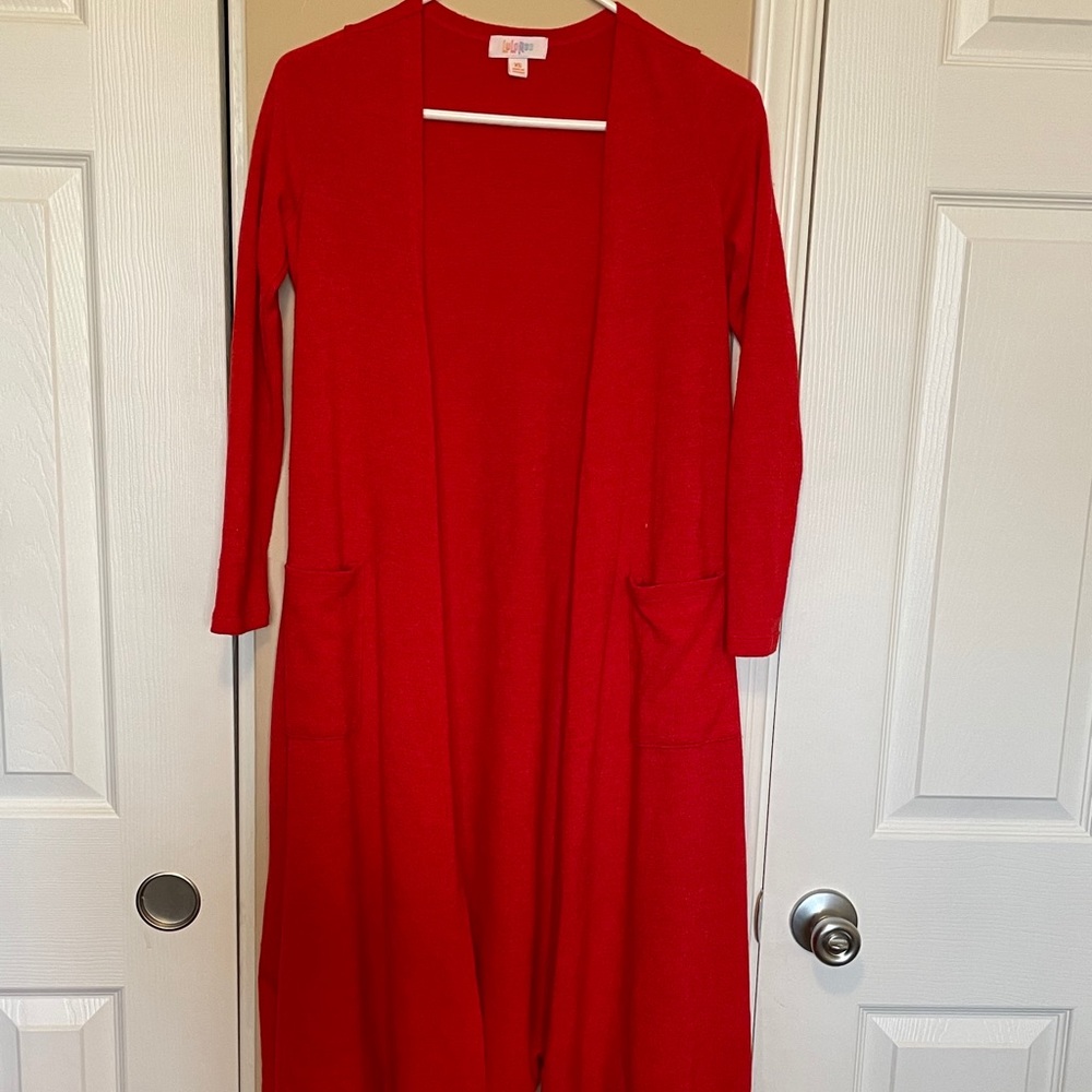 LulaRoe knee length cardigan with pockets